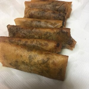 余ったカレーで簡単春巻き